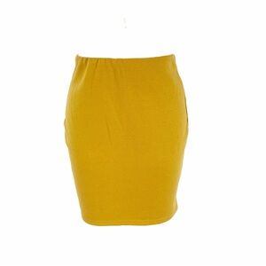 CLEARANCE -- ReVamped Mustard Yellow Knit Pencil Skirt (M) – Fall Capsule